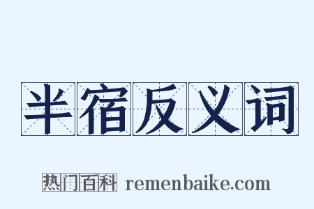 半宿反义词是什么意思的图片